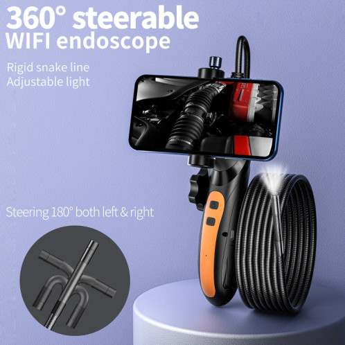 Endoscope de réparation automobile F180, objectif de 8 mm, rotations libres à 360 degrés, spécification : Tube rigide de 1,5 m SH84051351-012